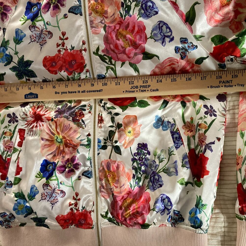 Girl's Nathalie Lete H&M floral bomber jacket Sz 14y+ - Picture 5 of 10